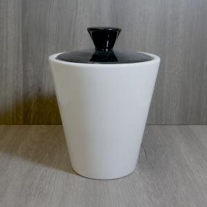 Savinelli Airtight Humidor Tobacco Storing Jar - White & Black