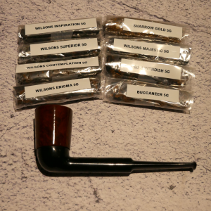 Bens Captain Wilsons Sample Set Pipe Tobacco Sampler - Pipe & 8 x 5g