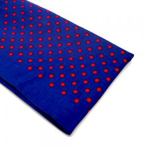 Wilsons of Sharrow Snuff Navy & Red Polka Dot Handkerchief