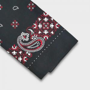 Wilsons of Sharrow Snuff Black & Red Paisley Patterned Handkerchief