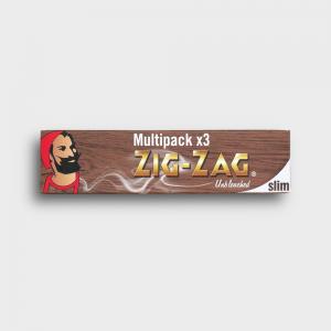 Zig-Zag Kingsize Slim Unbleached Rolling Papers Multipack - 3 Packs
