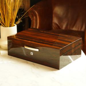 Dunhill White Spot Humidor - Ziricote - 100 Cigar Capacity