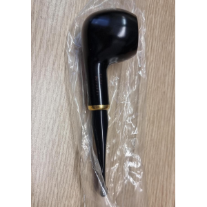 Aldo Morelli Fiorita Black 513 Smooth 9mm Filter Fishtail Pipe (AMF178)