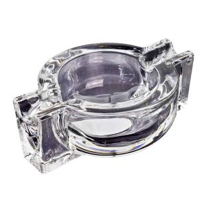 Glass Cigarette Round Ashtray - Two Position Wings
