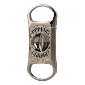 Cigarism Hollowed-out Zinc Alloy V-Cut Cigar Cutter - Black