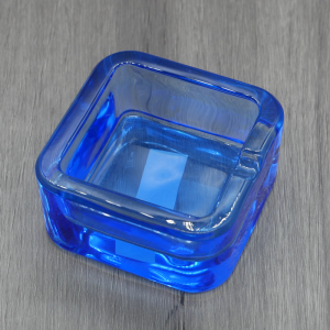 Clear One Position Cigarette Ashtray - Blue