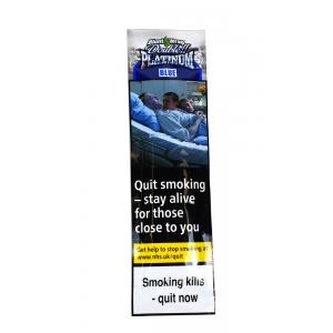 Double Platinum The Original Blunt Wrap - Blue (Formally Blueberry) - 1 Pack of 2 Wraps