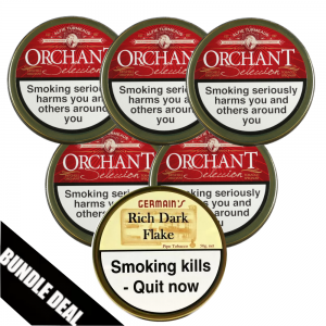 BUNDLE DEAL - 5x Turmeaus Orchant seleccion Pipe Tobacco + 1x Germains RDF 50g Tin
