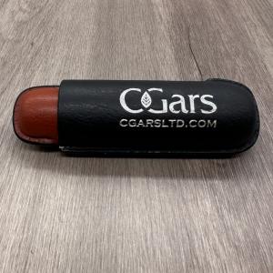 C.Gars Ltd Two Tone Leather Robusto Cigar Case - 1 Cigar Capacity