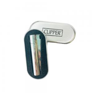 Clipper Gift Metal Jet Flame Lighter - Silver