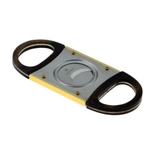Sikarlan Double Blade Guillotine Cigar Cutter - Black and Gold