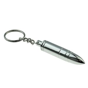 Bullet Shape Chrome Punch Cigar Cutter with Key Ring