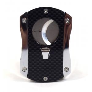 Vertigo by Lotus Deception Carbon Fibre Cigar Cutter - Chrome Carbon Fibre & Chrome