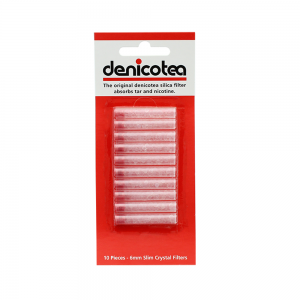 Denicotea Crystal Cigarette Holder Filters 6mm Slim - Pack of 10
