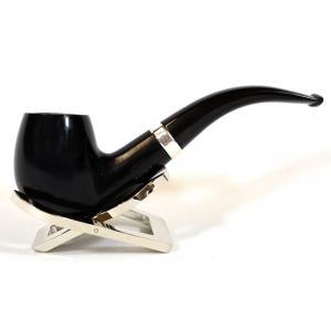 Alfred Dunhill - The White Spot Dress 4113 Group 4 Bent Apple Silver Mounted Pipe (DUN125)