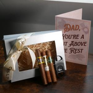 A Cut Above the Rest Fathers Day Gift Sampler - 3 Cigars, Cutter and Card