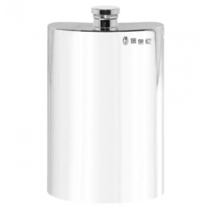 8oz Plain Tall English Pewter Hip Flask