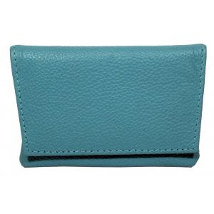 GBD Mini Teal Leather Patterned Roll Your Own Pouch