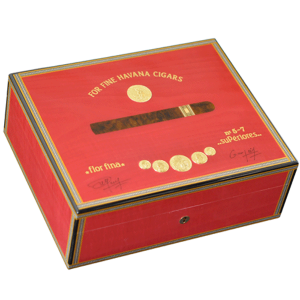 Elie Bleu Medals Collection Red Humidor - 75 Cigar Capacity