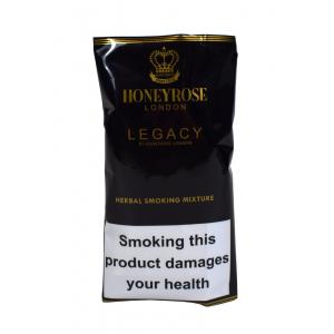 Honeyrose London Legacy Herbal Smoking Mixture Hand Rolling Tobacco (Tobacco free) 50g Pouch
