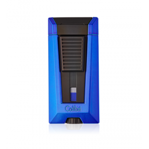 Colibri Stealth Triple Flame Lighter - Metallic Blue & Black