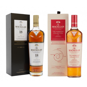 SPECIAL OFFER BUNDLE DEAL - Macallan 18 Year Old 2021 Sherry Oak & Macallan Harmony Rich Cacao Collection Whisky