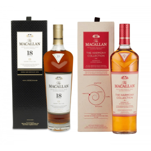 SPECIAL OFFER BUNDLE DEAL - Macallan 18 Year Old 2023 Sherry Oak - 43% 70cl & Macallan Harmony Arabica Collection