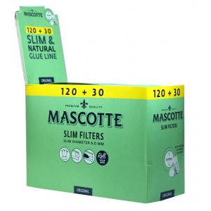 Mascotte Original Slim 6mm Filter Tips (150) 20 Bags