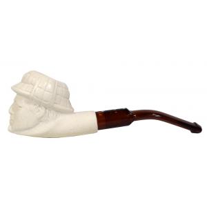 Meerschaum Mini Sherlock Bent Fishtail Pipe (MEER68)