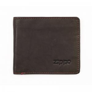 Zippo Leather Bi-Fold Wallet - Mocha