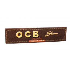 OCB Unbleached Slim Kingsize Virgin Rolling Papers 1 Pack