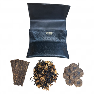 Dr Plumb Peccary Roll Up Leather Tobacco Pouch & Your 25g Choice Pipe Tobacco Sampler