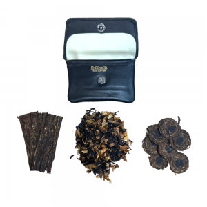 Dr Plumb Leather Wallet Style Tobacco Pouch with Belt Loop & Your 25g Choice Pipe Tobacco Sampler