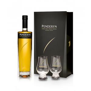 Penderyn Madeira Finish Glass Gift Set - 46% 70cl