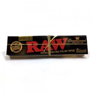 RAW Black Connoisseur Kingsize Rolling Papers + Tips 1 Pack