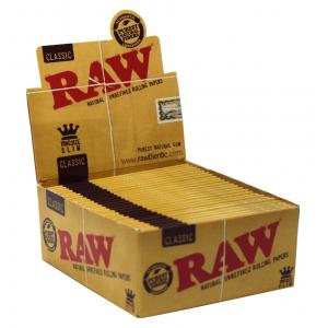 RAW Classic Kingsize Slim Rolling Papers 50 Packs