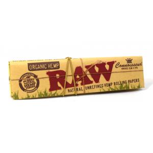 RAW Organic Hemp Connoisseur Kingsize Slim Rolling Papers & Tips - 1 Pack