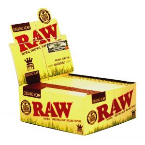 RAW Organic Hemp Kingsize Slim Rolling Papers 50 Packs