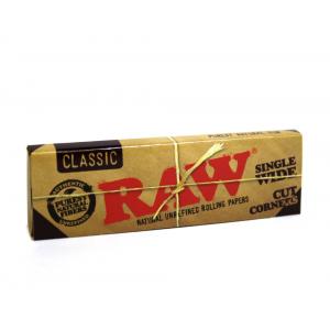 RAW Classic Cut Corners Single Wide (Regular) Rolling Papers 1 Pack