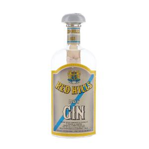 Red Hills Dry London Gin Bottled 1960s Buton Gin - 45% 75cl