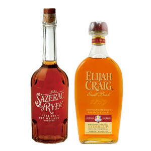 SPECIAL OFFER BUNDLE DEAL - Sazerac 6 Year Old Straight Rye Whiskey & Elijah Craig Small Batch Ryder Cup Edition