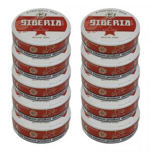 Siberia -80 Degrees White Dry Portion Red Chewing Tobacco Bag - 10 Tins
