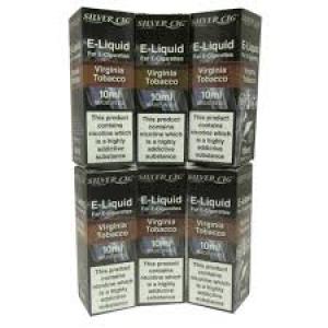 Silver Cig Virginia Tobacco Vape E- Liquid 6 x 10ml 12mg