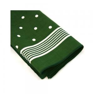 Wilsons of Sharrow Snuff Green Big Polka Dot Handkerchief
