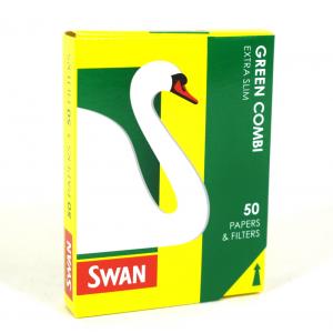 Swan Green Combi Extra Slim 50 Papers & Filters - 1 Pack