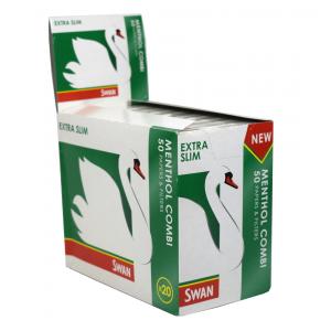 Swan Menthol Combi Extra Slim 50 Papers & Filters - 20 Packs