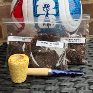WORLD CUP : USA Edition Cobalt Legend Cob Pipe Tobacco Sampler - Pipe & 3 x 10g