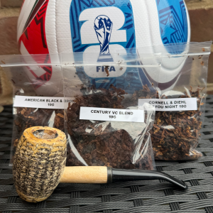 WORLD CUP : USA Edition Country gentlemen Cob Pipe Tobacco Sampler - Pipe & 3 x 10g