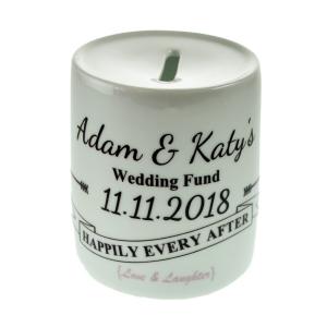 Wedding Fund Banner Design Personalised Money Box