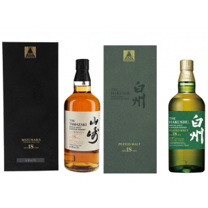 SPECIAL OFFER BUNDLE DEAL - Yamazaki 18 Year Old Mizunara 100th Anniversary  & Hakushu 18 Year Old 100th Anniversary